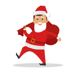 Santa Claus Character Vector Flat Design