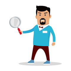 Searching Concept Flat Vector Illustration