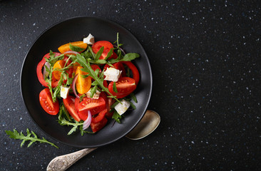 Healthy salad on plate