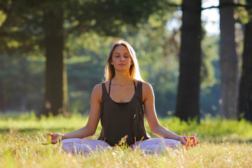 Yoga woman in meditation pose