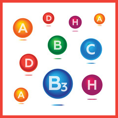 Vitamins and minerals background