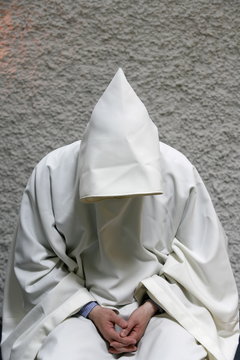 Monk praying, Evian, Haute Savoie, France