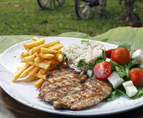 steak grilled chicken