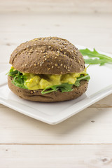 Brown sandwich with curried chicken salad