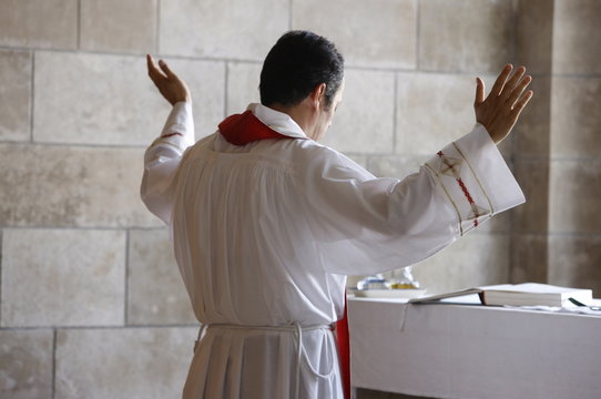 Mass in Dominus Flevit chapel, Jerusalem, Israel