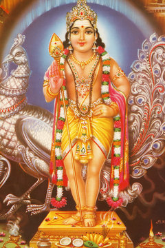 Picture of Hindu god Subramania