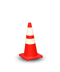 Traffic cones isolated on white background with clipping path.