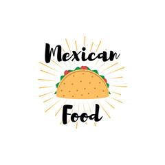 Taco. Mexico Food. Traditional Mexican Cuisine. An Isolated Object. Vector