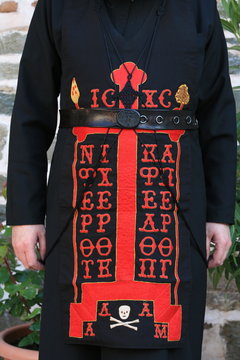 Orthodox monk's scapular, Mount Athos, Greece