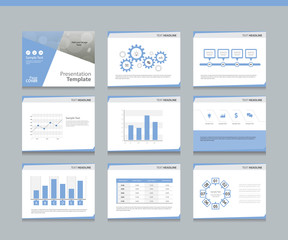 Page layout design template for business presentation page with page cover background design and infographic elements design