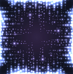Square frame of musical equalizer with sequins. Vector element for your creativi