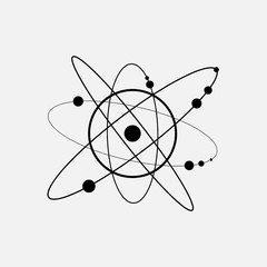 icon space, planets and orbits