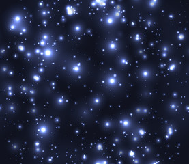 Obraz premium Seamless texture night sky with snow. Storm at night. Vector background for your creativity
