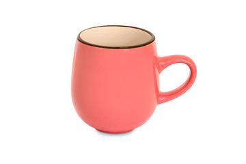 cyan cup isolated on white background