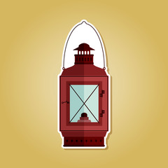 color icon with lantern for your design
