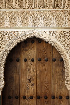 Patio de Arrayanes, Palacio de Comares, Nasrid Palaces, Alhambra, Granada, Andalucia, Spain