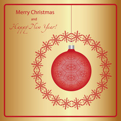 Holiday Christmas and New Year red pattern