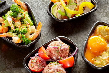 Side dishes of accompaniments for raclette