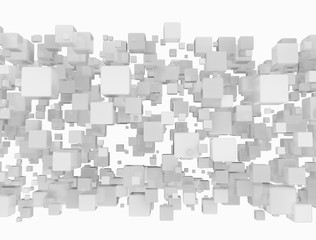 White 3d cubes network