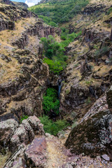 Waterfall at Turbat canyon, Kazakhstan