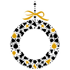 Christmas elements, set