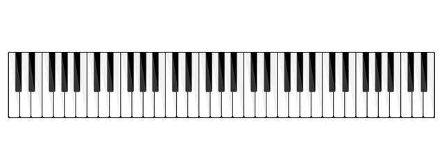 Vector illustration. Musical flat background. Piano key, keyboard. Melody. Instrument. © 32 pixels