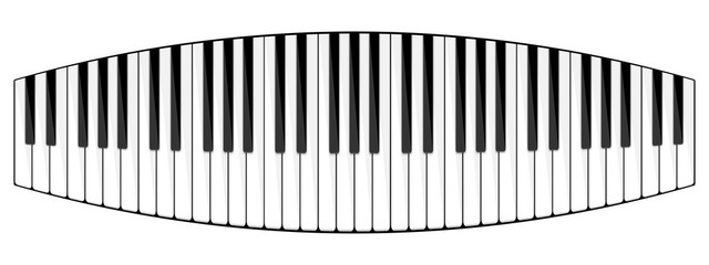 Vector illustration. Musical flat background. Piano key, keyboard. Melody. Instrument.