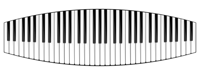 Fototapeta premium Vector illustration. Musical flat background. Piano key, keyboard. Melody. Instrument.