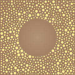 Abstract background with shapes of circles and stars with space for text. Template for banners or card, invitation and posters