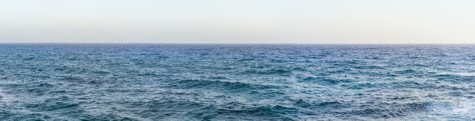 Fototapeta na wymiar Mediterranean Sea with horizon line 