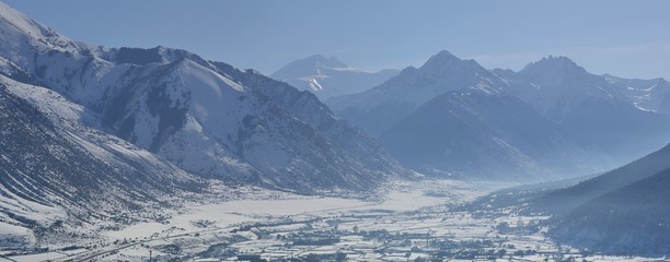 Kuban valley in winter