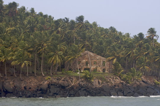 View of Ile Royale, the main island of the Iles du Salut, French Guiana