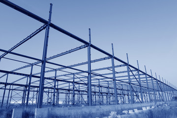 Steel structure workshop is under construction