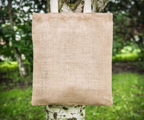 Mock up blank cotton bag