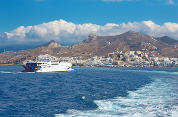 Naxos - The Chora (Hora) on the Naxos island in the Aegean Sea.