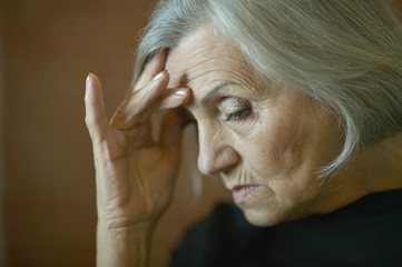 Fototapeta premium Thoughtful sad woman