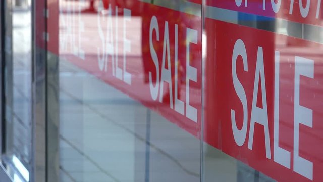 sale advertising on the shop:     Just Installed Advertising Sticker SALE