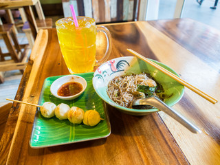 Noodle soup  is thai food