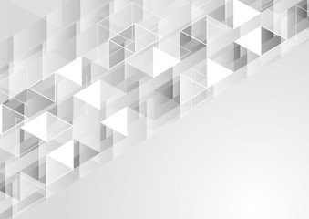 Grey geometric polygonal pixelated background