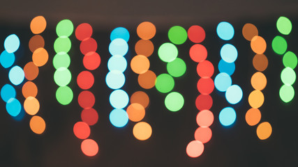 abstract picture of the festive lights in the disco