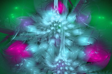 Colored abstract fractal pattern. Computer generated graphics.