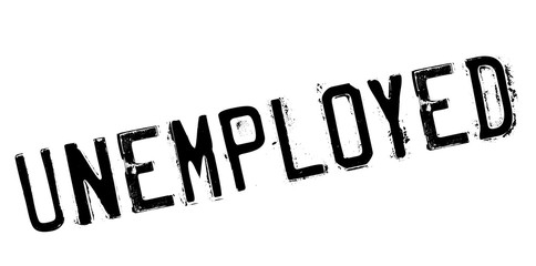 Unemployed rubber stamp. Grunge design with dust scratches. Effects can be easily removed for a clean, crisp look. Color is easily changed.