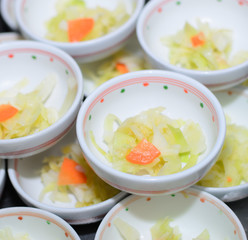 Vegetable pickled in bowl