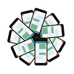 Mobiltelefone mit Nachrichten