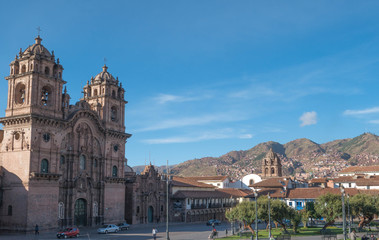Fototapeta na wymiar The Cathedral Basilica of the Assumption of the Virgin at Main square of Cusco, Peru