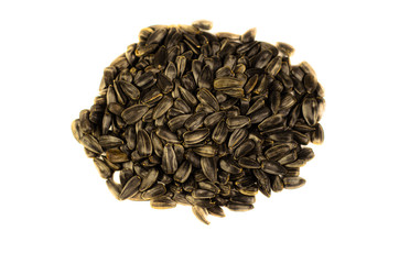 Pile of the roasted sunflower seeds