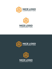 abstract pentagram logo, solar power icon, rune