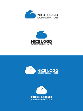 blue cloud logo, cloud solutions for your business