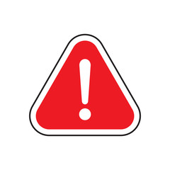 Exclamation mark caution icon vector