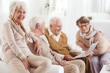 Seniors learning computer skills